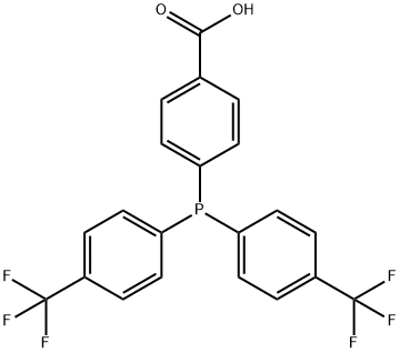 Bis(4-trifluoromethylphenyl)(4-carboxyphenyl)phosphine Struktur