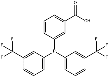 Bis(3-trifluoromethylphenyl)(3-carboxyphenyl)phosphine Struktur