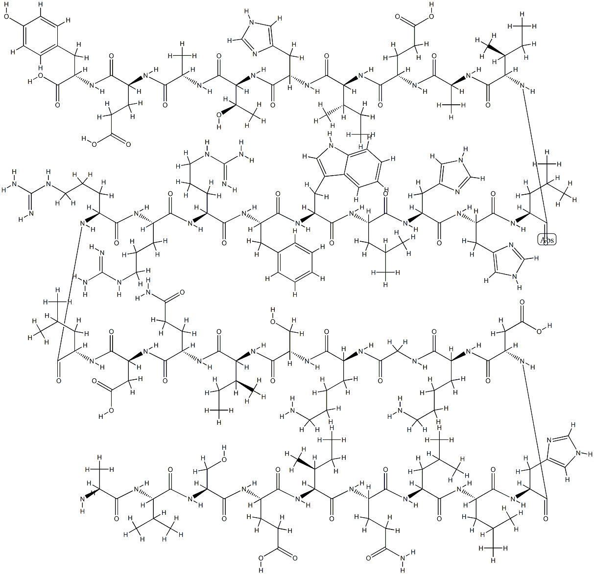 (Ile5,Trp23,Tyr36)-pTH-Related Protein (1-36) (human, mouse, rat) Struktur