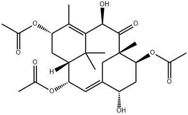 (1S,3R,6S,8R,9S,10E,12S,14S)-6,9,14-Tris(acetyloxy)-3,12-dihydroxy-1,5,16,16-tetramethyltricyclo[9.3.1.14,8]hexadeca-4,10-dien-2-one|紫杉平 W