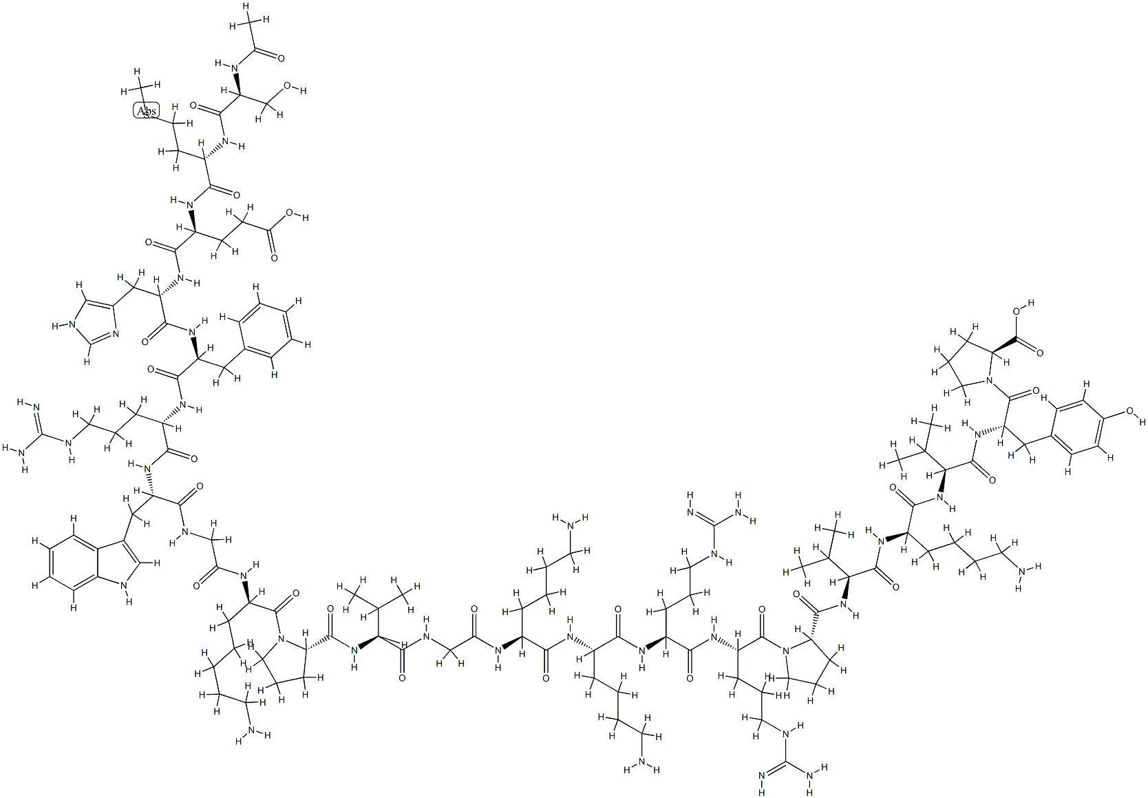 Acetyl-ACTH (3-24) (human, bovine, rat) Struktur