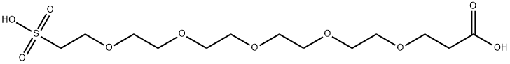 Carboxy-PEG5-sulfonic acid Struktur