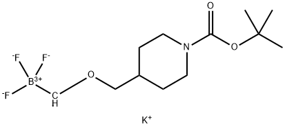 Potassium (1-Boc-4-piperidinylmethoxyoxy)methyltrifluoroborate Struktur