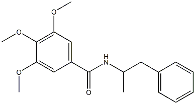 3,4,5-Trimethoxy-N-(α-methylphenethyl)benzamide Struktur