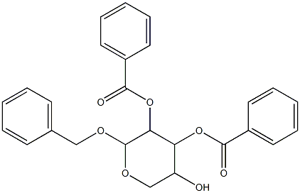 Benzyl β-L-arabinopyranoside 2,3-dibenzoate Struktur