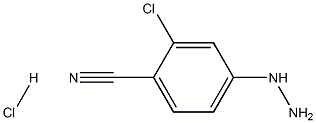 2-chloro-4-hydrazinylbenzonitrile hydrochloride Struktur