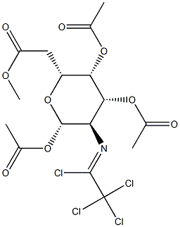 2-Deoxy-2-[(tetrachloroethylidene)amino]-β-D-glucopyranose 1,3,4,6-tetraacetate Struktur