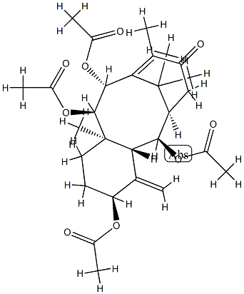 (1R)-2α,5α,9α,10β-Tetraacetoxytaxa-4(20),11-diene-13-one Struktur