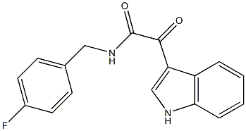 N-[(-4-Fluorophenyl)methyl]-α-oxo-1H-indole-3-acetamide Struktur