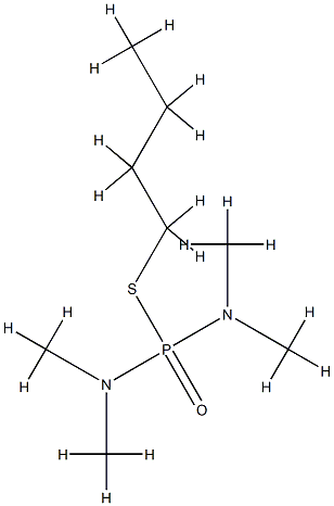 N,N,N',N'-Tetramethyldiamidothiophosphoric acid=S-butyl ester Struktur