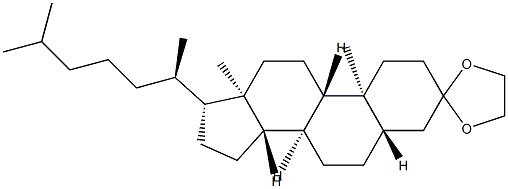 Spiro[1,3-dioxolane-2,3'-[5α]cholestane] Struktur