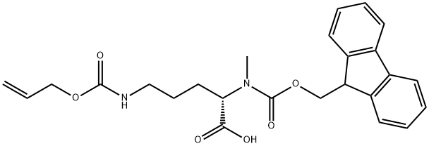 (9H-Fluoren-9-yl)MethOxy]Carbonyl N-Me-Orn(Alloc)-OH Struktur