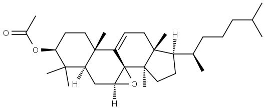 7β,8-Epoxy-5α-lanost-9(11)-en-3β-ol acetate Struktur