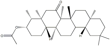 3β-Hydroxy-D:A-friedooleanan-7-one acetate Struktur