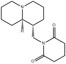 1-[[(1R,8aR)-2,3,4,5,6,7,8,8a-octahydro-1H-quinolizin-1-yl]methyl]pipe ridine-2,6-dione Struktur