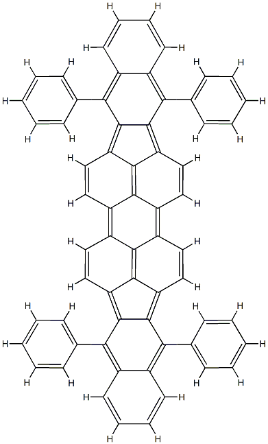 DBP [ジベンゾ{[F,F']-4,4',7,7'-テトラフェニル}ジインデノ[1,2,3-CD:1',2',3'-LM]ぺリレン] 化學(xué)構(gòu)造式