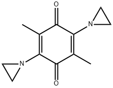 2,5-dimethyl-3,6-diaziridinyl-1,4-benzoquinone Struktur