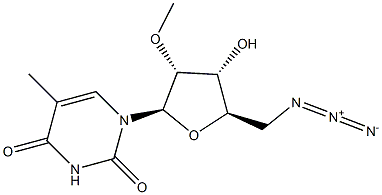 5'-Azido-5'-deoxy-2'-O-methyl-5-methyluridine Struktur