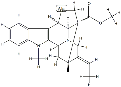 (16R)-6β,17-Epoxy-1-methylsarpagane-16-carboxylic acid methyl ester Struktur