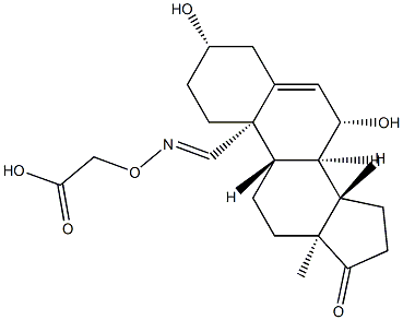 Acetic acid, [[[(3beta,7beta,19E)-3,7-dihydroxy-17-oxoandrost-5-en-19- Struktur