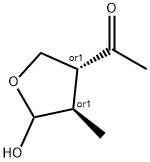 Ethanone, 1-[(3R,4R)-tetrahydro-5-hydroxy-4-methyl-3-furanyl]-, rel- (9CI) Struktur