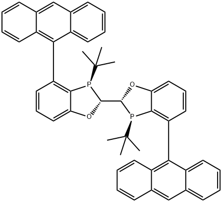 (2R,2'R,3R,3'R)-4,4'-di(ant
hracen-9-yl)-3,3'-di-tert-bu
tyl-2,2',3,3'-tetrahydro-2,2'
-bibenzo[d][1,3]oxaphosp
hole Struktur