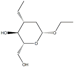 ba-arabino-Hexopyranoside, ethyl 2,3-dideoxy-3-ethyl- (9CI) Struktur