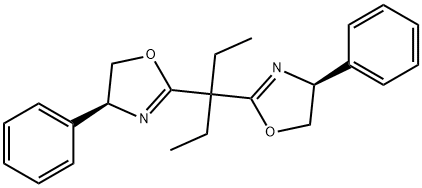 (4S,4'S)- 2,2'-(1-ethylpropylidene)bis[4,5-dihydro-4-phenyl-Oxazole Struktur