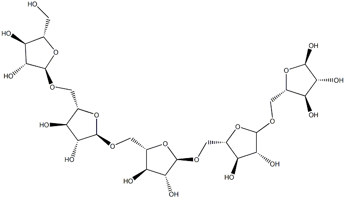 O-alpha-L-Arabinofuranosyl-(1-5)-O-alpha-L-arabinofuranosyl-(1-5)-O-alpha-L-arabinofuranosyl-(1-5)-O-alpha-L-arabinofuranosyl-(1-5)-L-arabinose Struktur