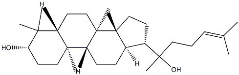 (20ξ)-5α-Dammara-24-ene-3β,20-diol Struktur