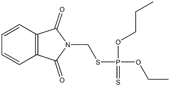 Phosphorodithioic acid=S-[(1,3-dihydro-1,3-dioxo-2H-isoindol-2-yl)methyl]=O-ethyl=O-propyl ester Struktur