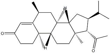 16α-Isopropyl-6α-methylprogesterone Struktur