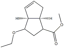 1-Pentalenecarboxylicacid,3-ethoxy-1,2,3,3a,6,6a-hexahydro-,methylester,(3aR,6aS)-rel-[partial]-(9CI) Struktur