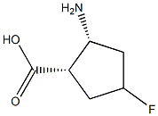 Cyclopentanecarboxylic acid, 2-amino-4-fluoro-, (1R,2S)-rel-[partial]- (9CI) Struktur