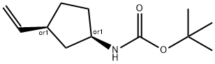 Carbamic acid, [(1R,3S)-3-ethenylcyclopentyl]-, 1,1-dimethylethyl ester, rel- Struktur