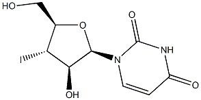 1-(3'-iodo-3'-deoxyarabinofuranosyl)uracil Struktur