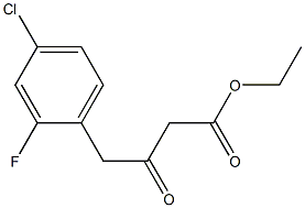 ethyl 4-(4-chloro-2-fluorophenyl)-3-oxobutanoate Struktur