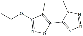 1H-Tetrazole,5-(3-ethoxy-4-methyl-5-isoxazolyl)-1-methyl-(9CI) Struktur