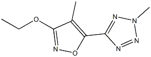 2H-Tetrazole,5-(3-ethoxy-4-methyl-5-isoxazolyl)-2-methyl-(9CI) Struktur