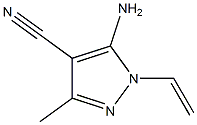 1H-Pyrazole-4-carbonitrile,5-amino-1-ethenyl-3-methyl-(9CI) Struktur