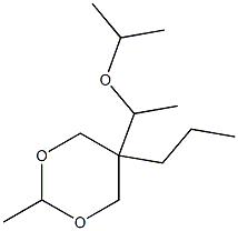 5β-(1-Isopropoxyethyl)-2β-methyl-5α-propyl-1,3-dioxane Struktur