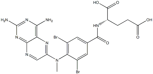 3',5'-dibromoaminopterin Struktur