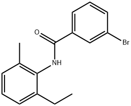 3-bromo-N-(2-ethyl-6-methylphenyl)benzamide Struktur