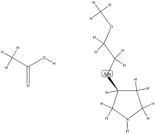 (S)-3-(2-METHOXYETHOXY)PYRROLIDINE HOAC Struktur