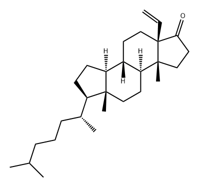 5-Vinyl-A-nor-5β-cholestan-3-one Struktur