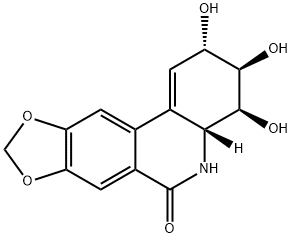 2α,3β,4β-Trihydroxy-2,3,4,4aβ,5,6-hexahydro[1,3]dioxolo[4,5-j]phenanthridine-6-one Struktur