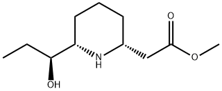 (2R)-6β-[(S)-1-Hydroxypropyl]-2β-piperidineacetic acid methyl ester Struktur