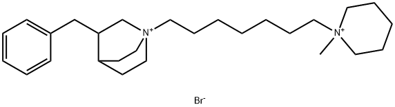 8-benzyl-1-[7-(1-methyl-3,4,5,6-tetrahydro-2H-pyridin-1-yl)heptyl]-1-a zoniabicyclo[2.2.2]octane dibromide Struktur