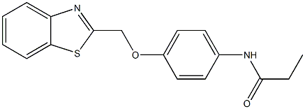 N-[4-(1,3-benzothiazol-2-ylmethoxy)phenyl]propanamide Struktur