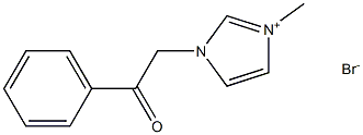 1H-Imidazolium,1-methyl-3-(2-oxo-2-phenylethyl)-, bromide (1:1) Struktur